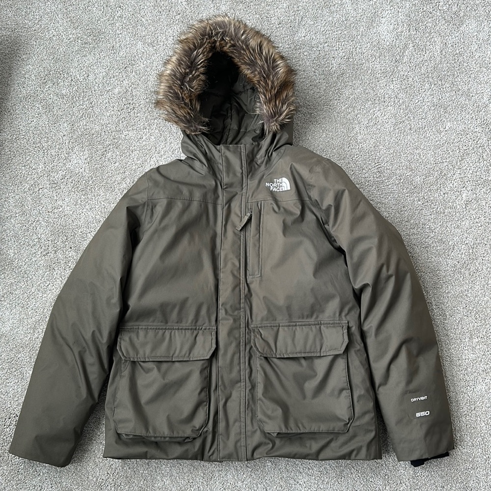 Girls North Face goose down jacket, girls large (14/16)